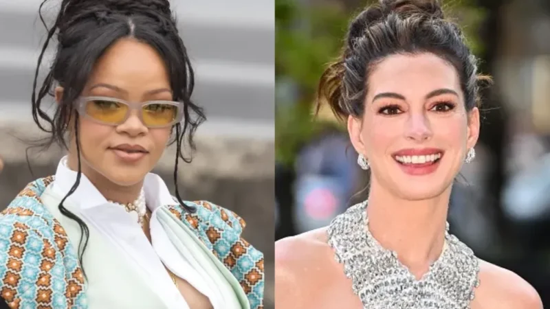 Anne Hathaway revela como Rihanna foi sua inspiração de estilo na gravidez